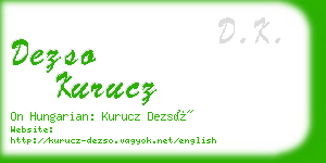 dezso kurucz business card